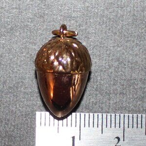 Vintage Joan Rivers Gold-Tone Acorn Charm Pendant Vintage Jewelry